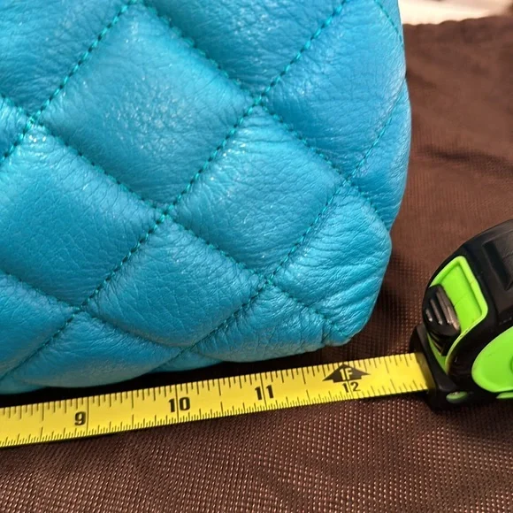 KATE SPADE Sm Maryanne Gold Coast mid teal hand bag quilted original dust bag - Picture 14 of 16